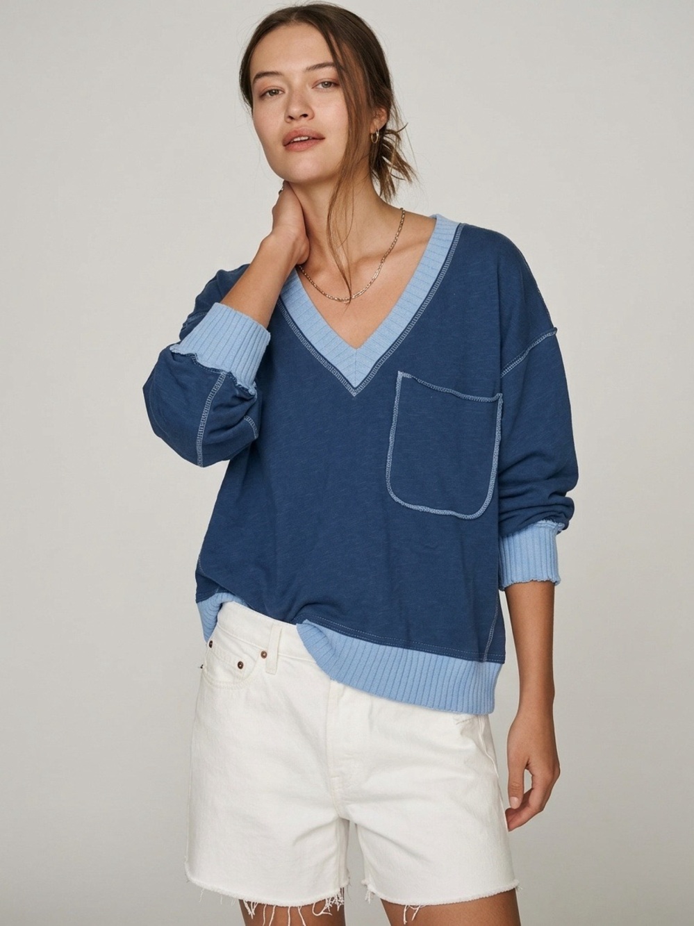 Anthropology Pilcro Montana Pocket Knit Top
